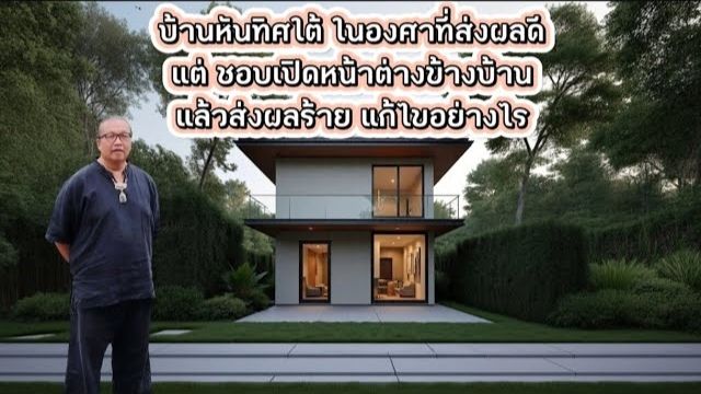 บ้านที่หันไปทิศใต้ ในองศาที่ส่งผลดี แต่ชอบเปิดหน้าต่างข้างบ้าน