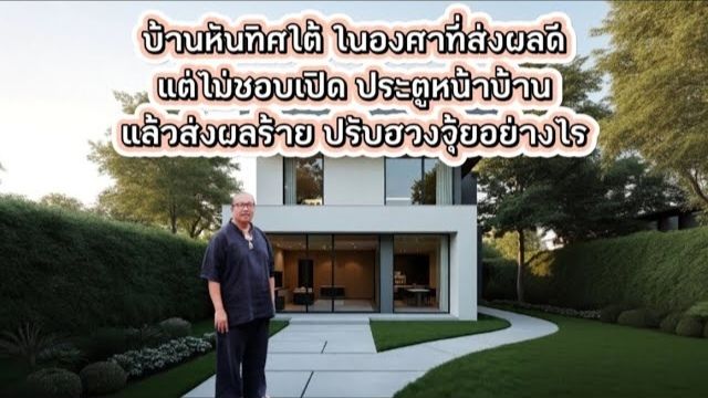 บ้านที่หันไปทิศใต้ ในองศาที่ส่งผลดี แต่ไม่ชอบเปิดประตูหน้าบ้าน ปรับฮวงจุ้ย​อย่างไร​