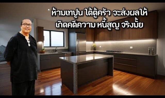 ใต้ตู้ครัว​ เทปูนสูงจากพื้น​ ส่งผลให้เกิดคดีความ​ และหนี้สูญจริงมั้ย